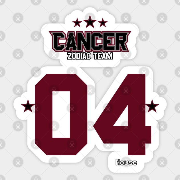 Zodiac Majesty Sport Cancer Team V2 Sticker by ZodiacMajesty